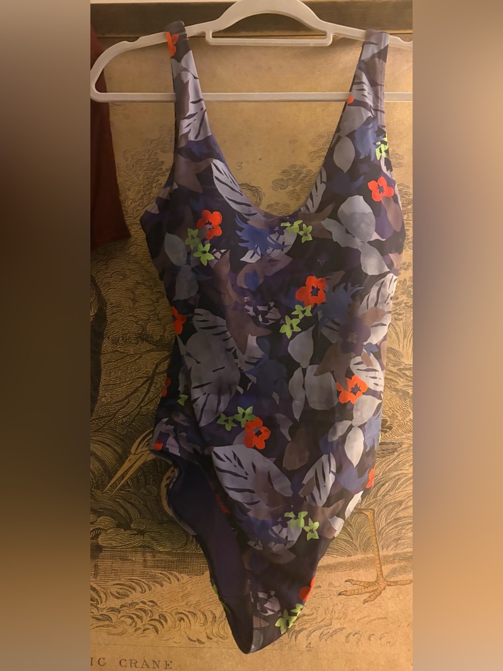 * Athleta Twilight Tropical Floral One-Piece Swimsuit SZ Medium Tall *